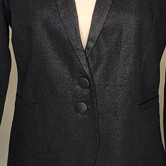 Asos Black Button Blazer Size 6 - Picture 4 of 11
